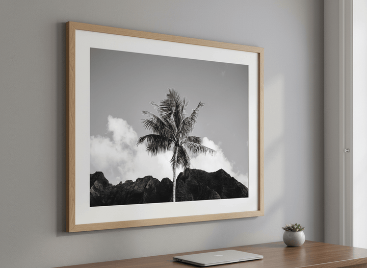 Contemporary wall art featured in a bright modern office workspace