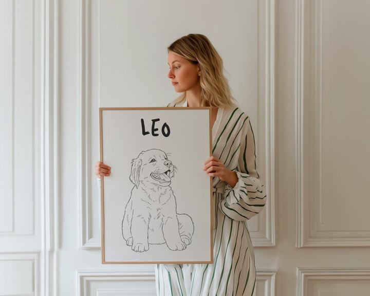 Monoline Custom Pet Personalisation Wall Art wall - art - picture - poster