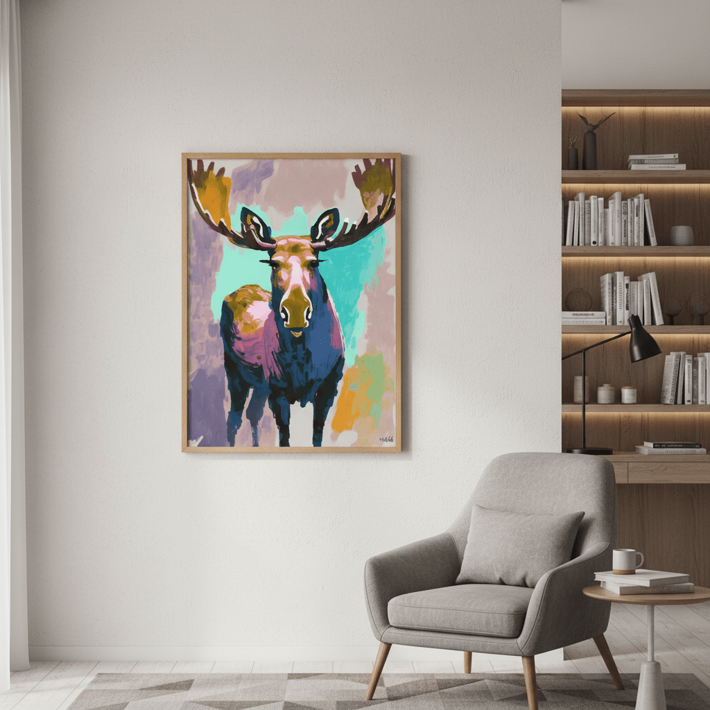 Moose by Inkheart Designs wall - art - picture - poster