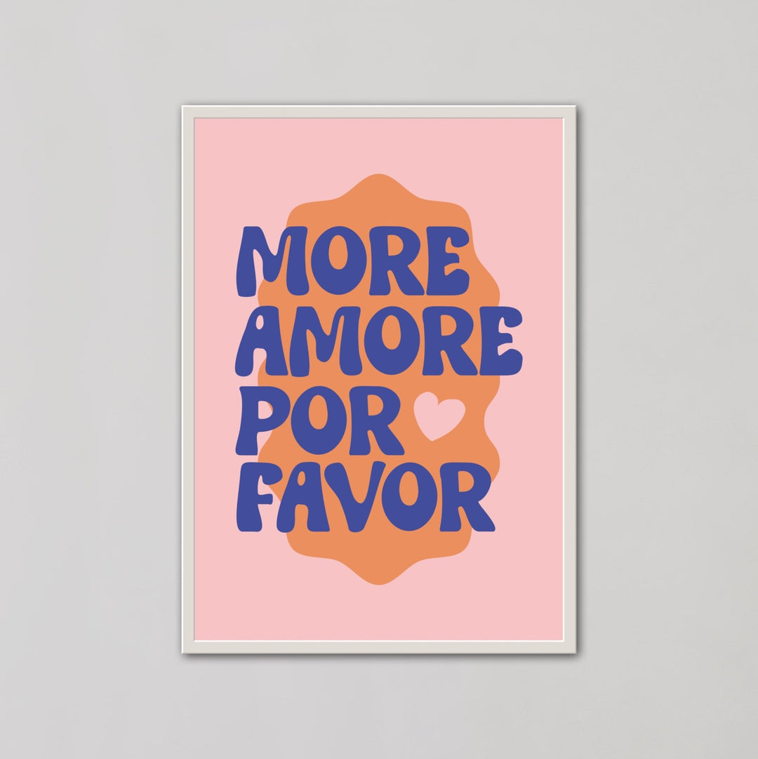 More Amor Por Favor Blue Wall Art - Style My Wall