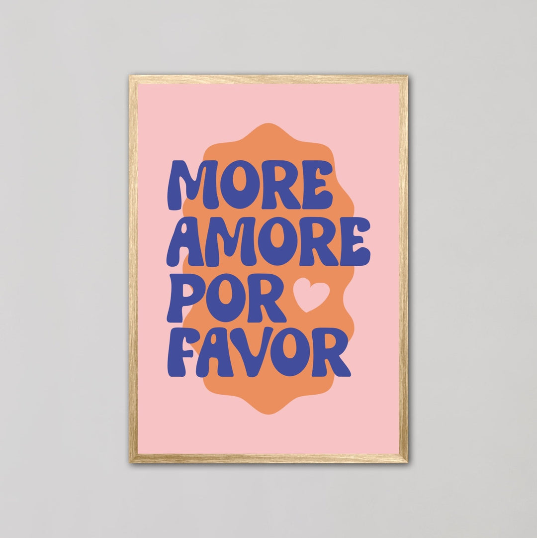 More Amor Por Favor Blue Wall Art - Style My Wall