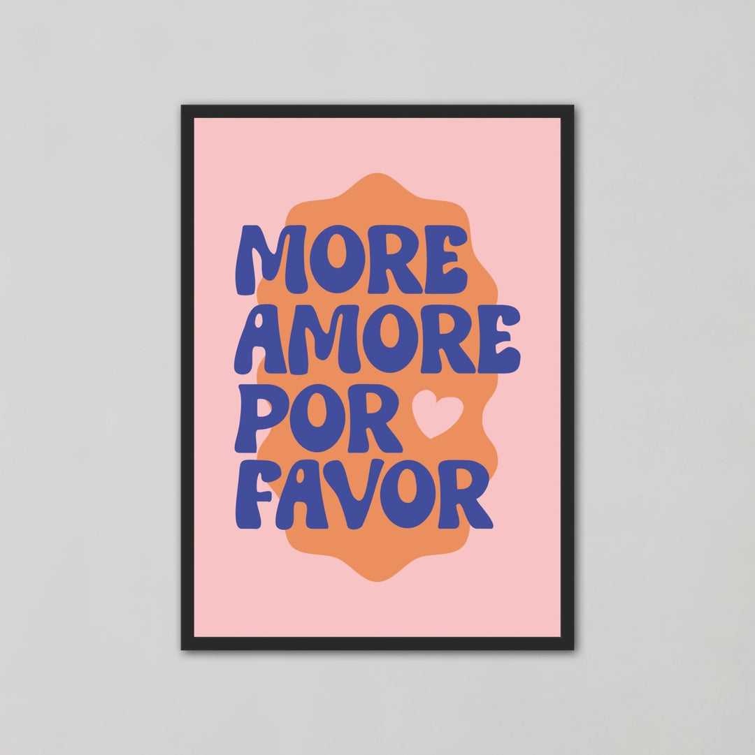 More Amor Por Favor Blue Wall Art - Style My Wall