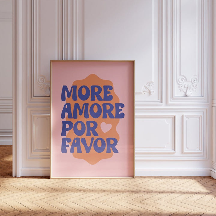 More Amor Por Favor Blue Wall Art - Style My Wall