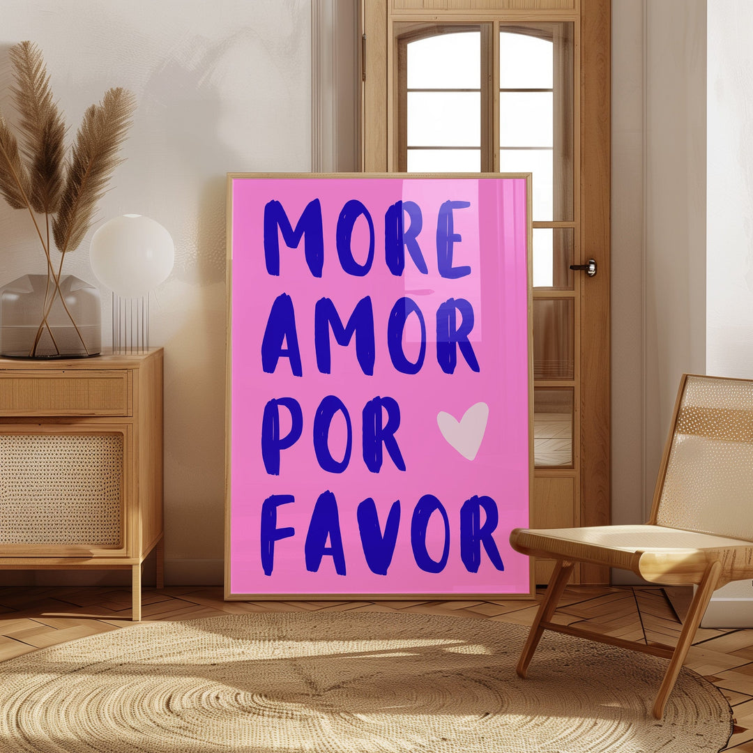 More Amore Pink Trendy Print - Style My Wall
