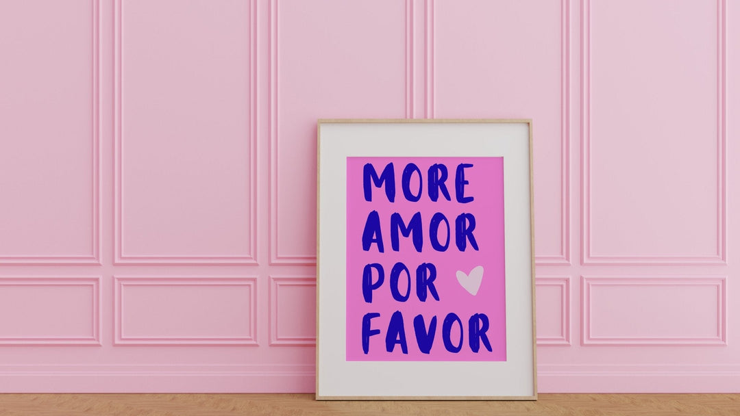 More Amore Pink Trendy Print - Style My Wall