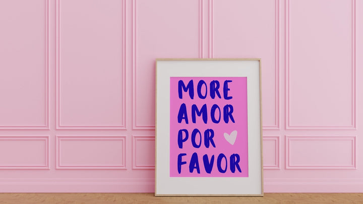 More Amore Pink Trendy Print - Style My Wall