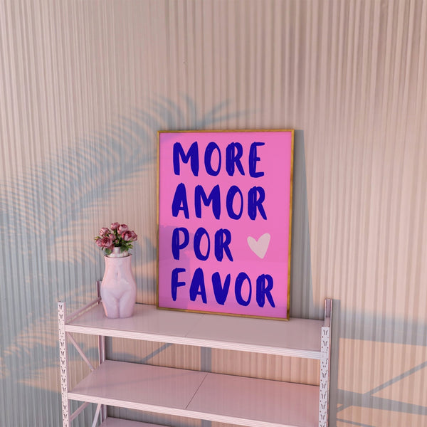 More Amore Pink Trendy | Art & Canvas Print