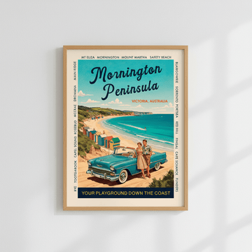 Mornington Peninsula Vintage Coastal Advertisement Poster wall - art - picture - poster