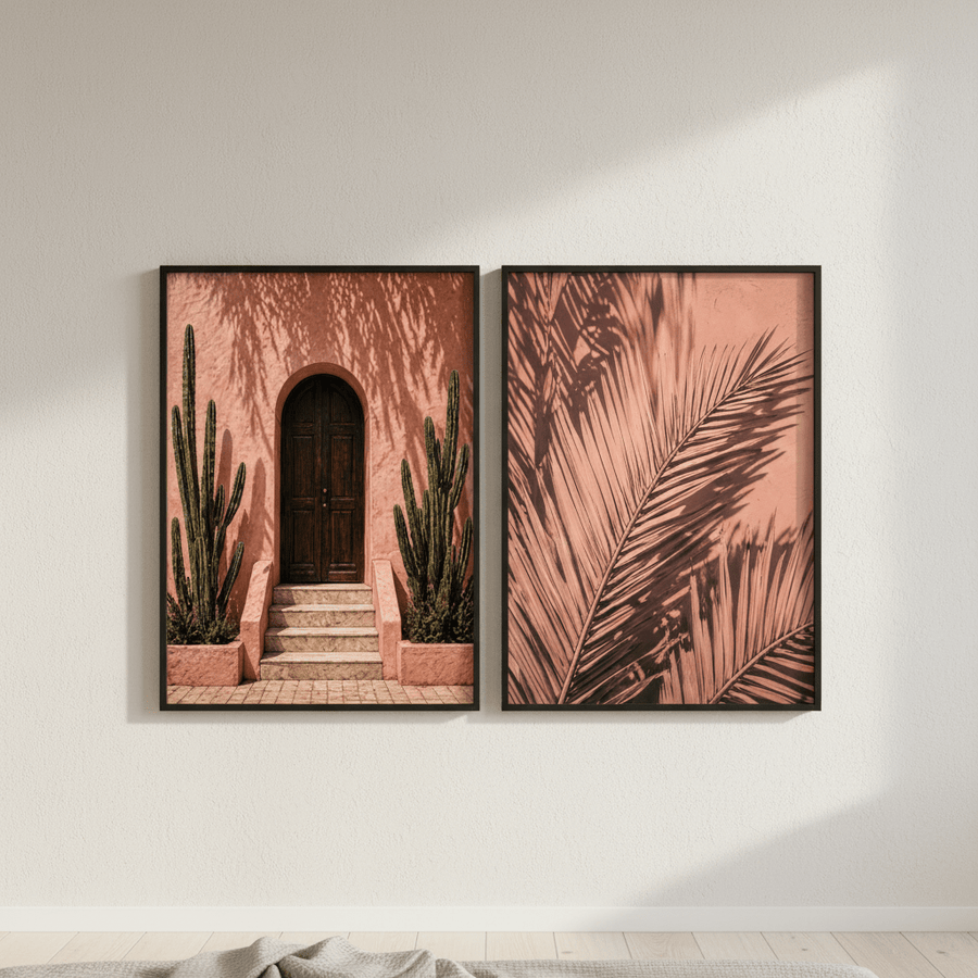 Moroccan Door & Palm Set of 2