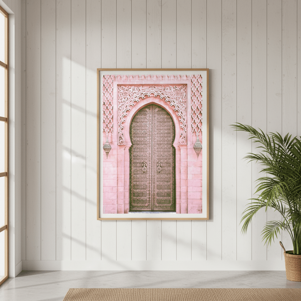 Moroccan Pink Door Photograph wall - art - picture - poster