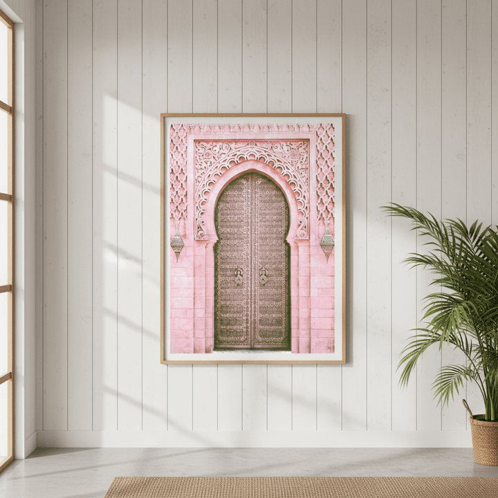 Moroccan Pink Door Photograph wall - art - picture - poster
