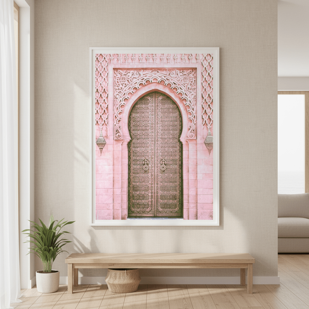 Moroccan Pink Door Photograph wall - art - picture - poster