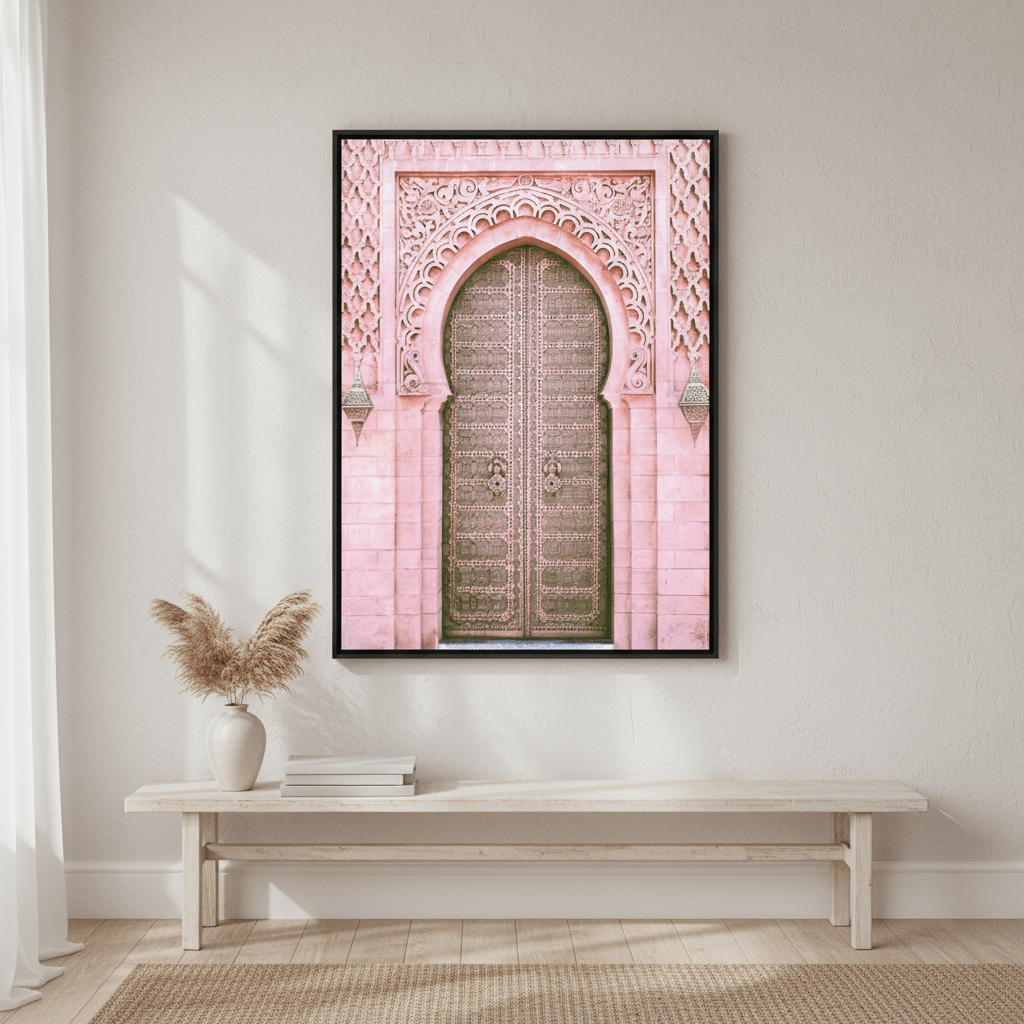 Moroccan Pink Door Photograph wall - art - picture - poster