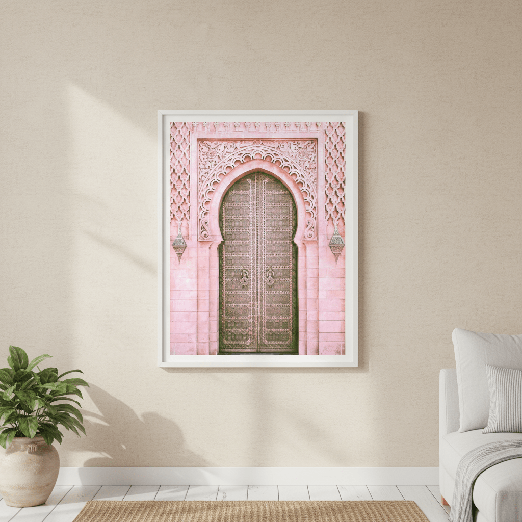 Moroccan Pink Door Photograph wall - art - picture - poster