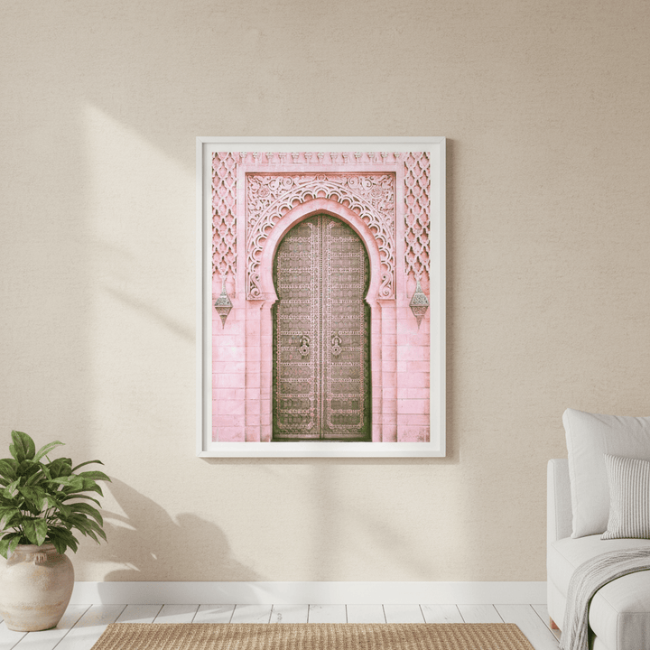 Moroccan Pink Door Photograph wall - art - picture - poster