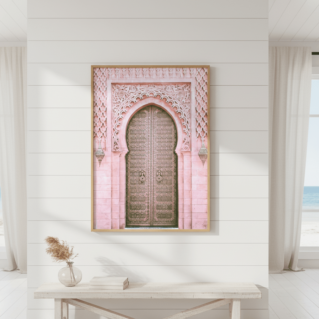 Moroccan Pink Door Photograph wall - art - picture - poster