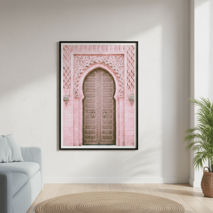 Moroccan Pink Door Photograph wall - art - picture - poster