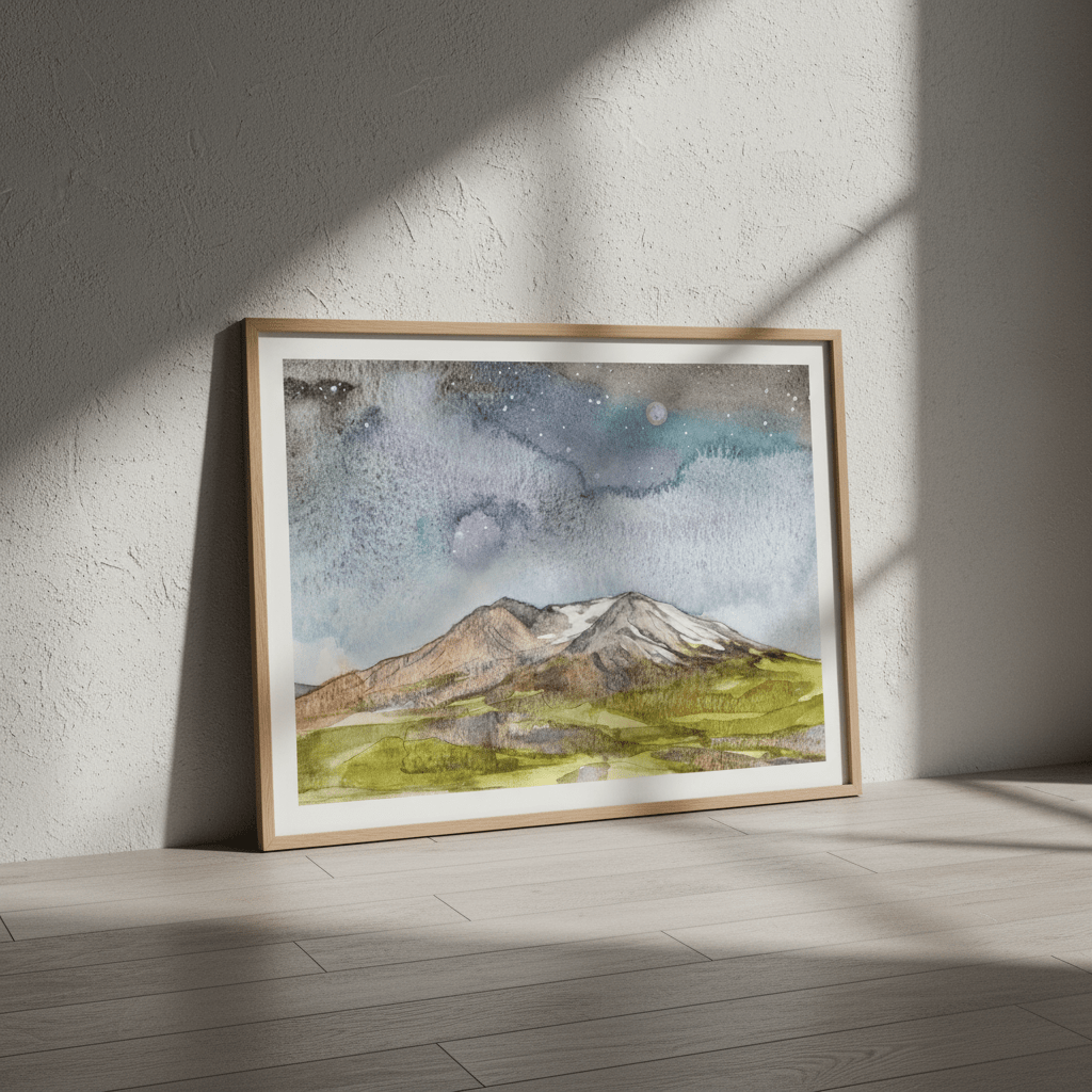 Mount St Helens by Meredith O'Neal wall - art - picture - poster
