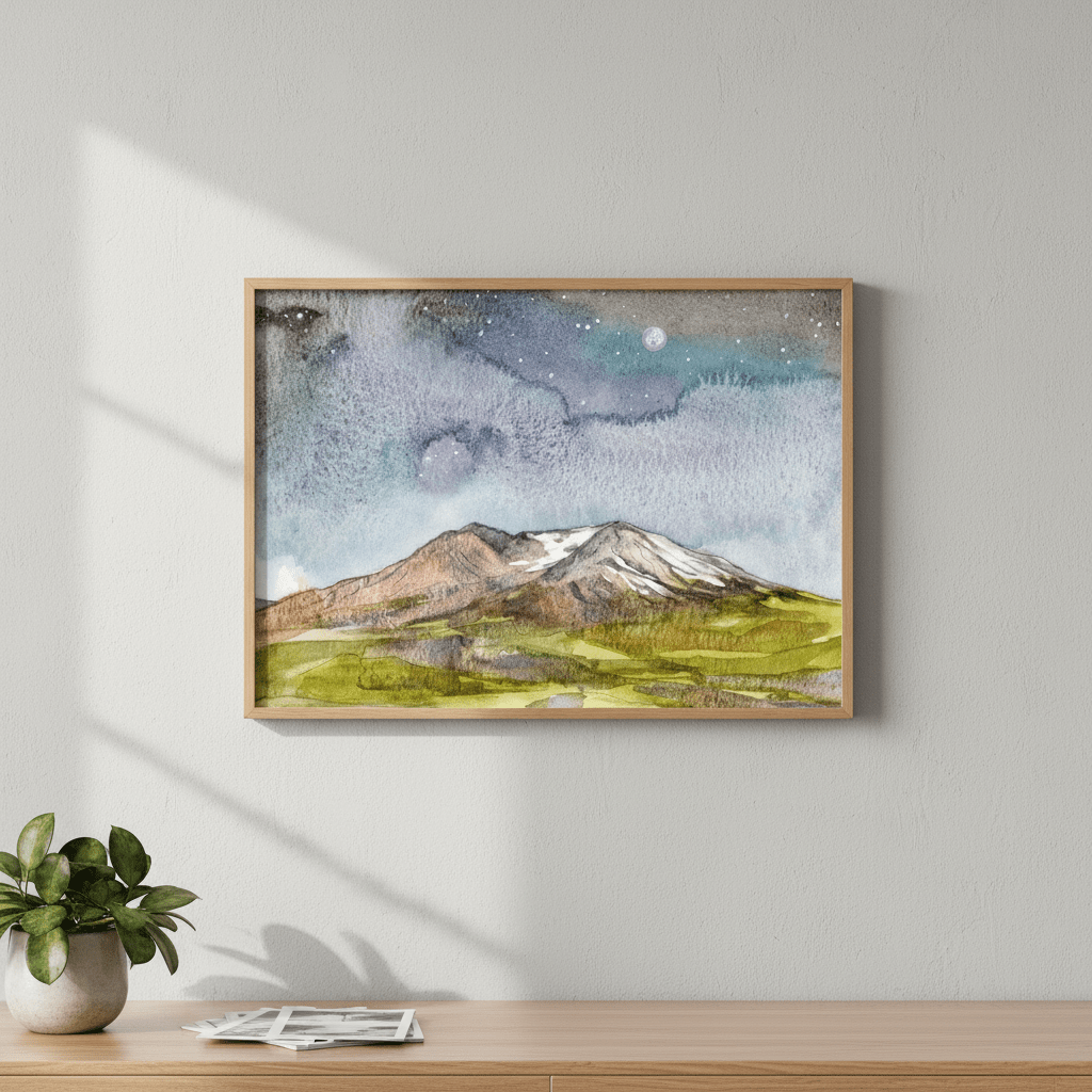Mount St Helens by Meredith O'Neal wall - art - picture - poster