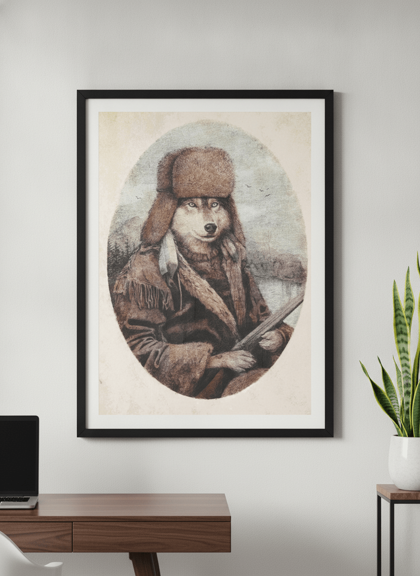 Contemporary wall art featured in a bright modern office workspace