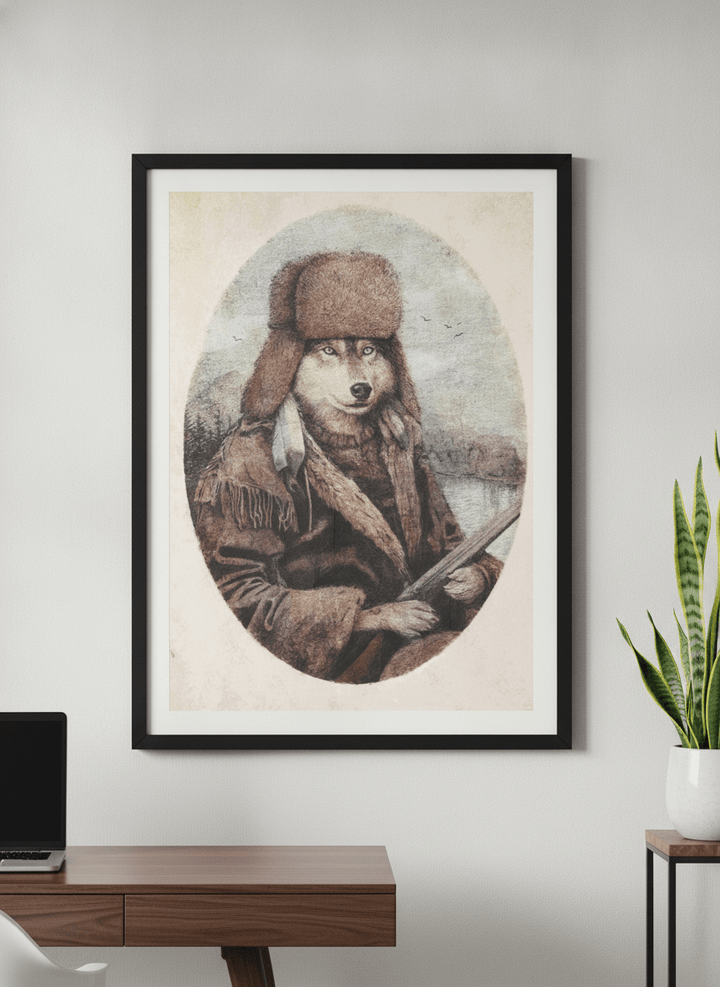 Contemporary wall art featured in a bright modern office workspace