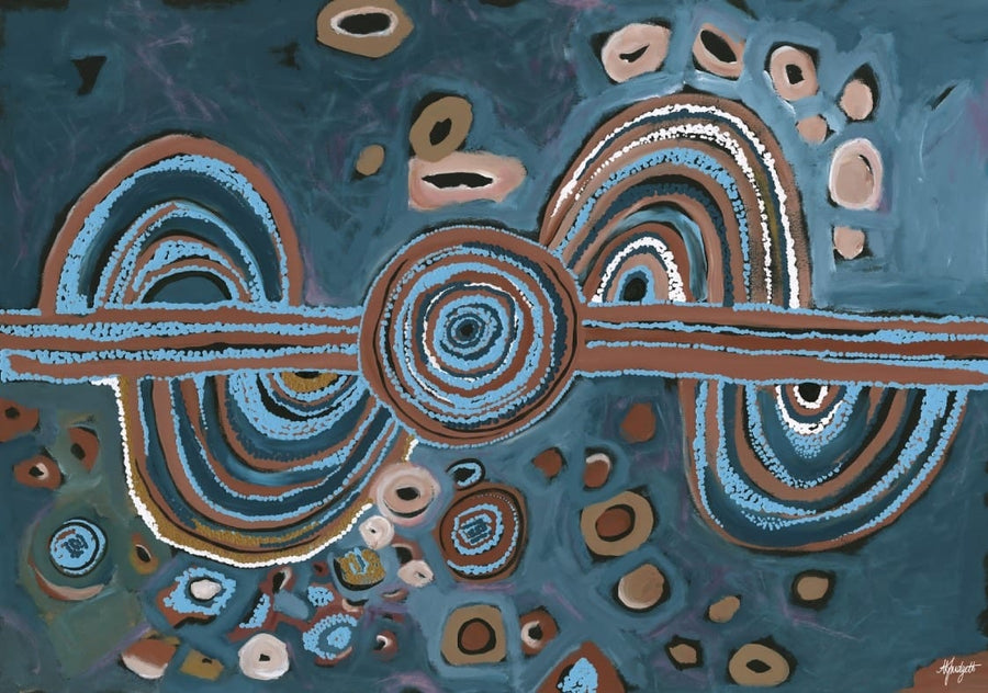 Moving Rivers Landscape By Maria Watson Trudgett