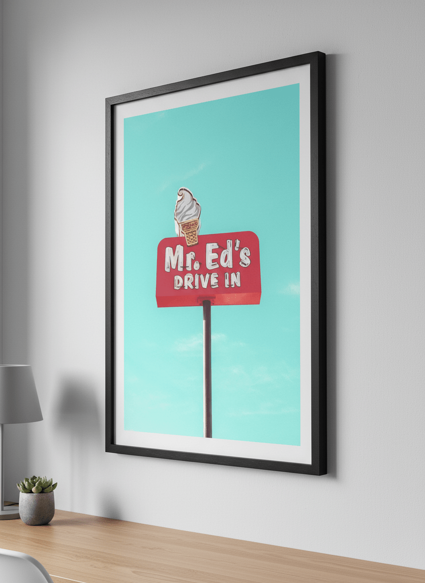Contemporary wall art featured in a bright modern office workspace