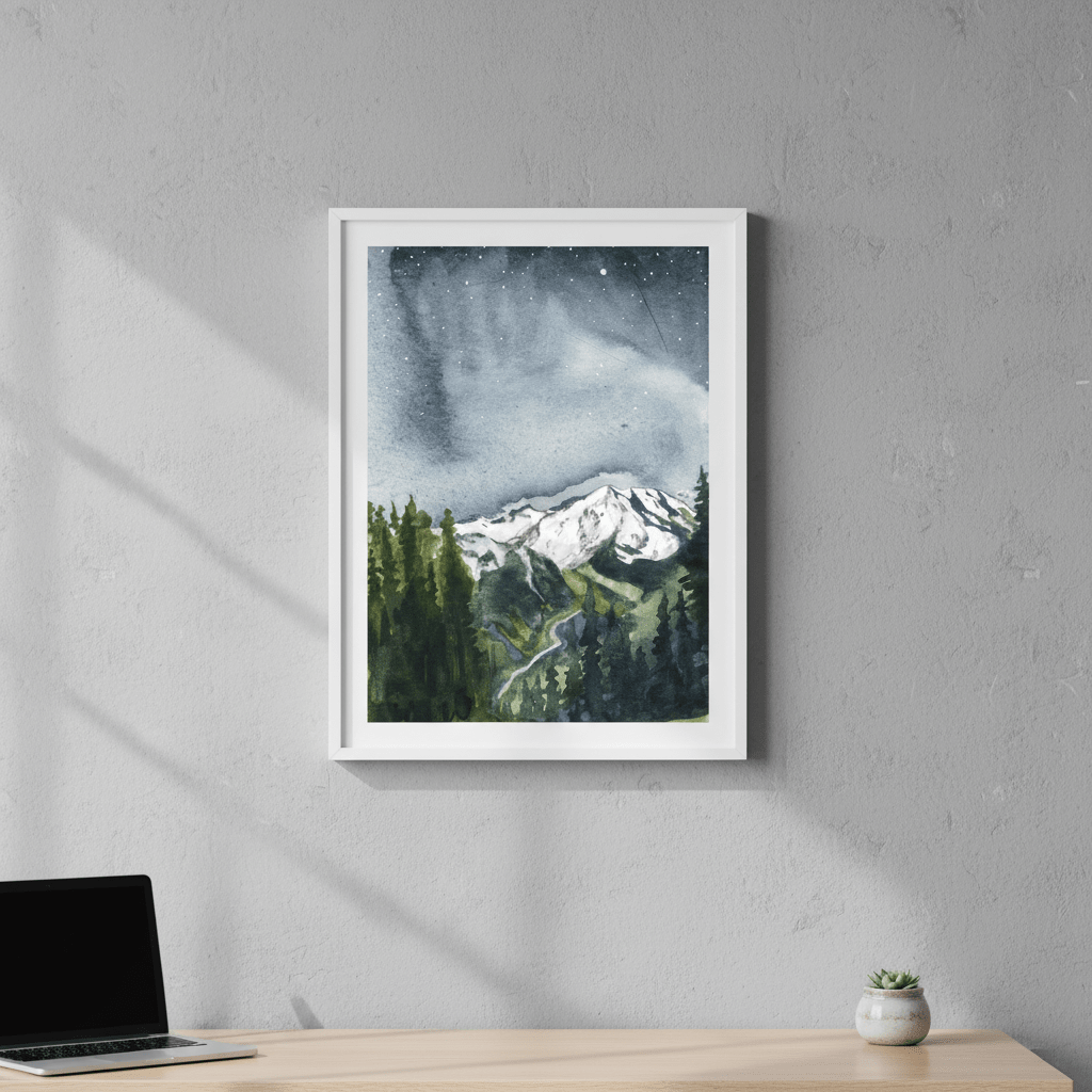 Mt Rainier by Meredith O'Neal wall - art - picture - poster