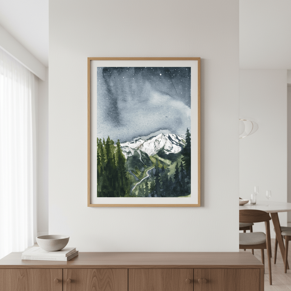 Mt Rainier by Meredith O'Neal wall - art - picture - poster