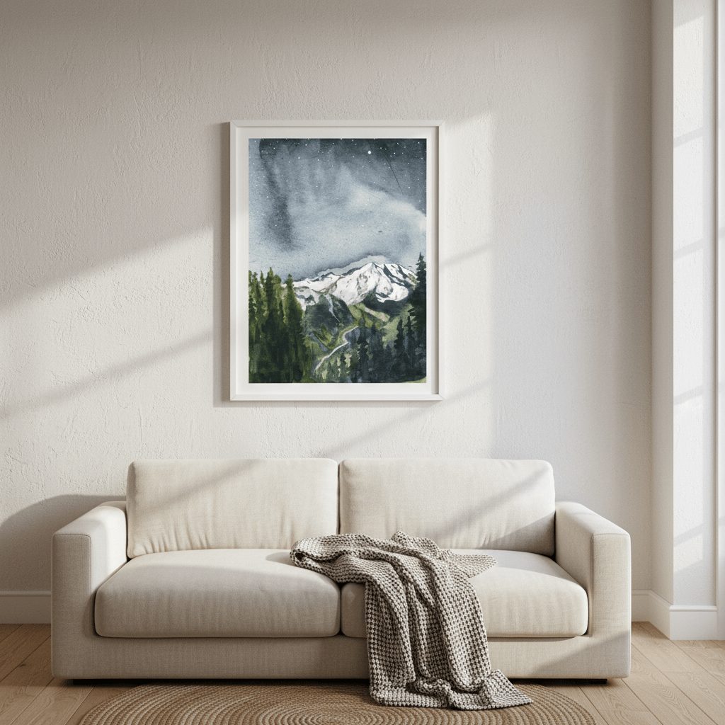 Mt Rainier by Meredith O'Neal wall - art - picture - poster