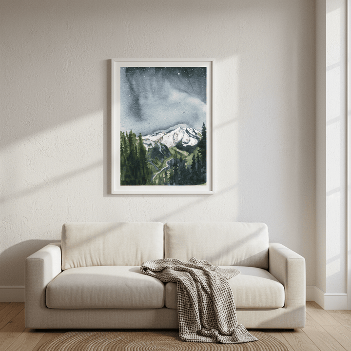 Mt Rainier by Meredith O'Neal wall - art - picture - poster