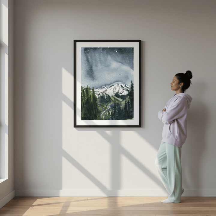 Mt Rainier by Meredith O'Neal wall - art - picture - poster