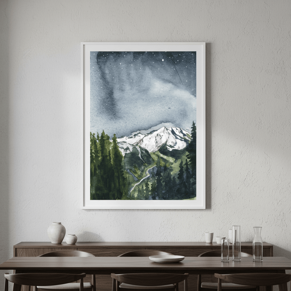 Mt Rainier by Meredith O'Neal wall - art - picture - poster