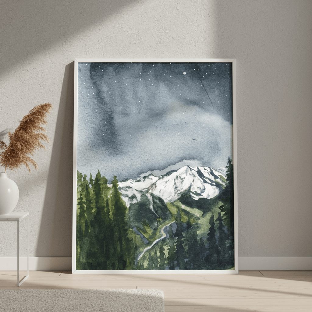 Mt Rainier by Meredith O'Neal wall - art - picture - poster
