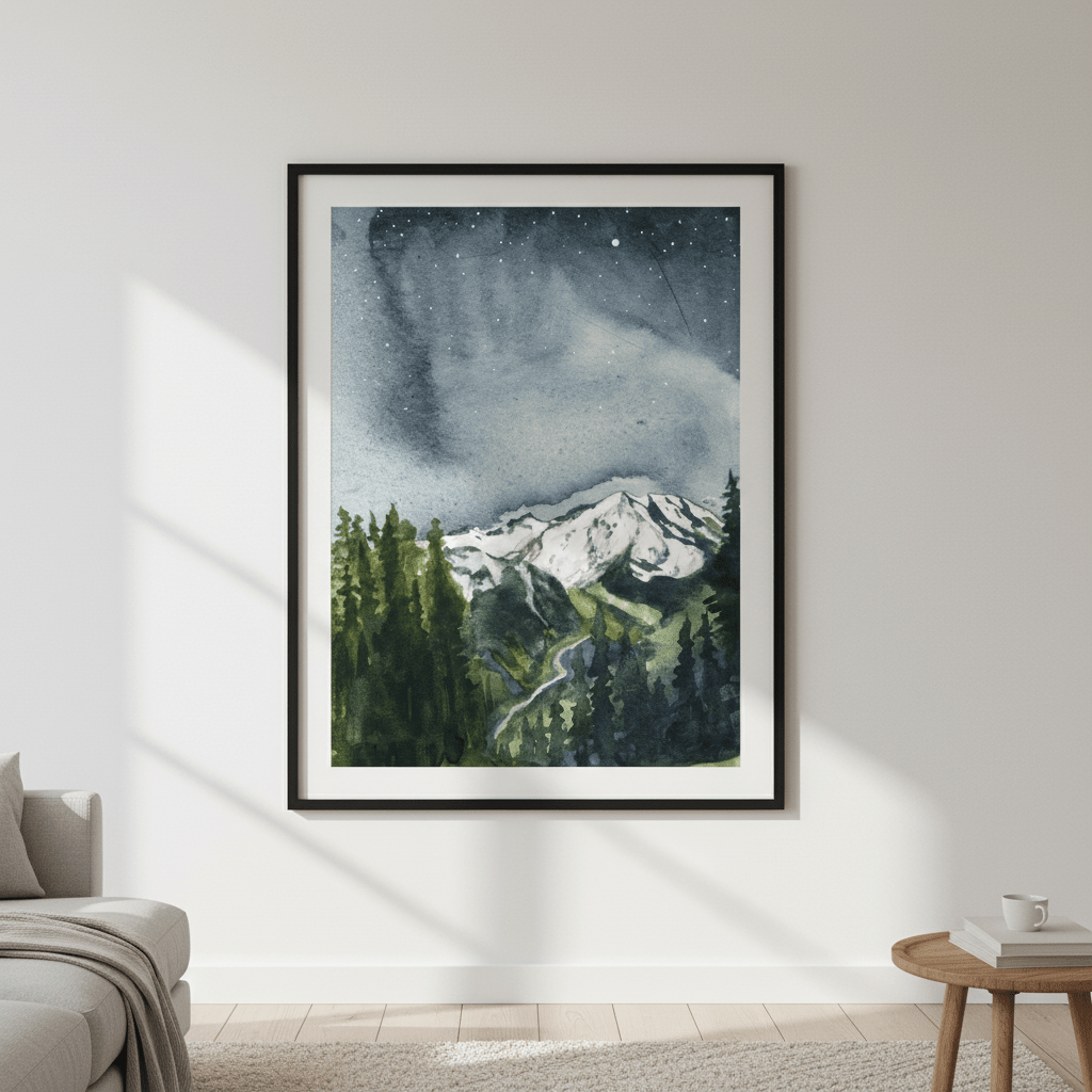 Mt Rainier by Meredith O'Neal wall - art - picture - poster