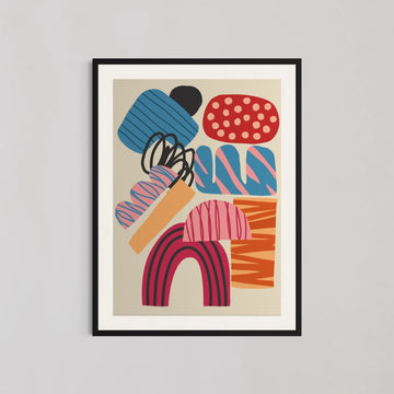 Multicolor Assortment Objects Wall Art - Style My Wall