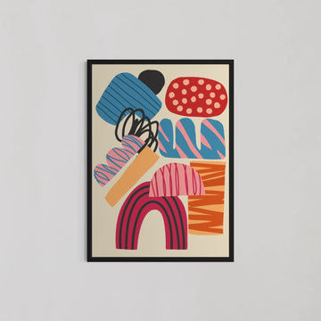 Multicolor Assortment Objects Wall Art wall - art - picture - poster