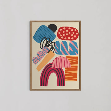 Multicolor Assortment Objects Wall Art - Style My Wall