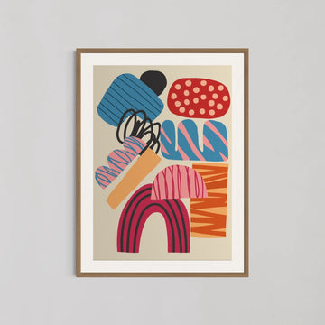 Multicolor Assortment Objects Wall Art - Style My Wall