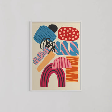Multicolor Assortment Objects Wall Art - Style My Wall