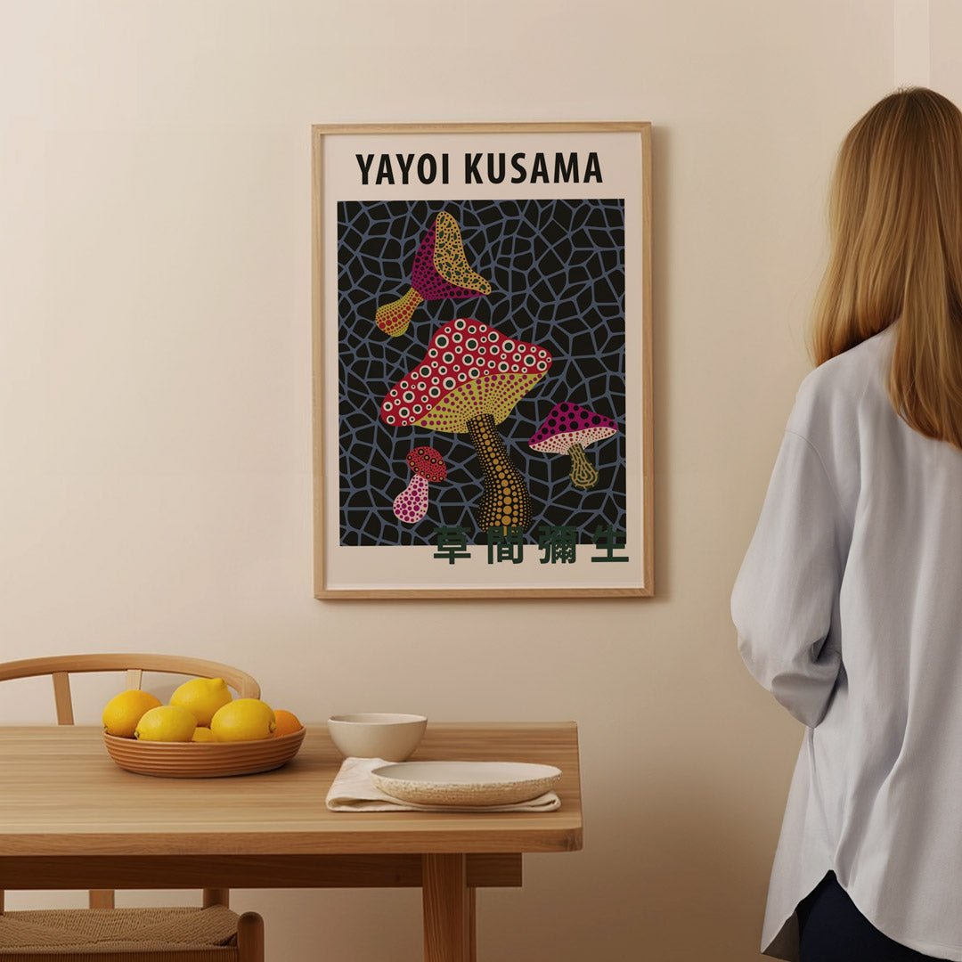 Multicolored Mashrooms By Yayoi Kusama - Style My Wall