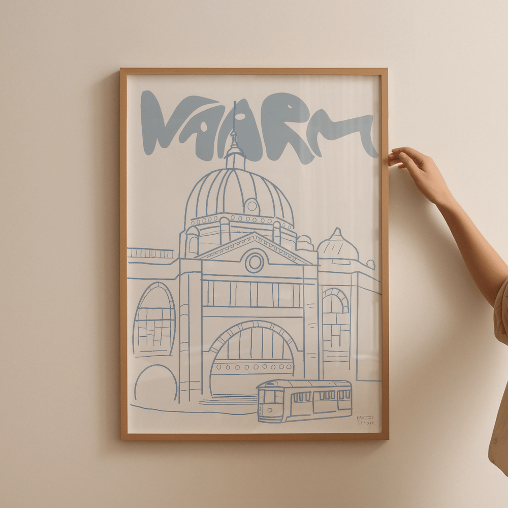 Naarm Flinders St by Hayde Nizard wall - art - picture - poster