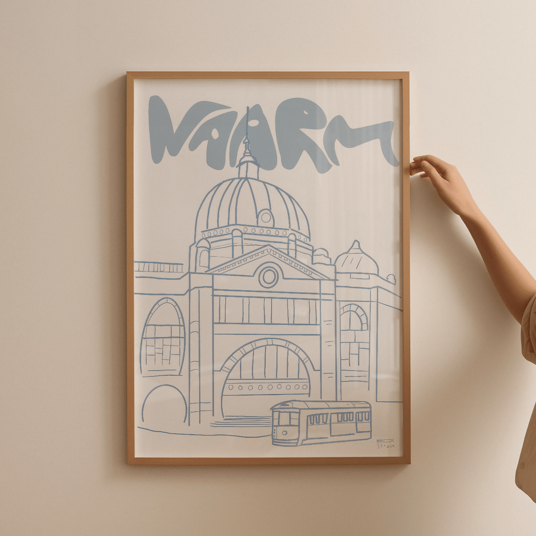 Naarm Flinders St by Hayde Nizard wall - art - picture - poster