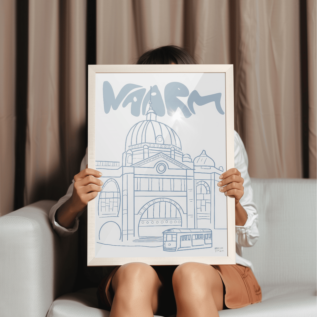 Naarm Flinders St by Hayde Nizard wall - art - picture - poster