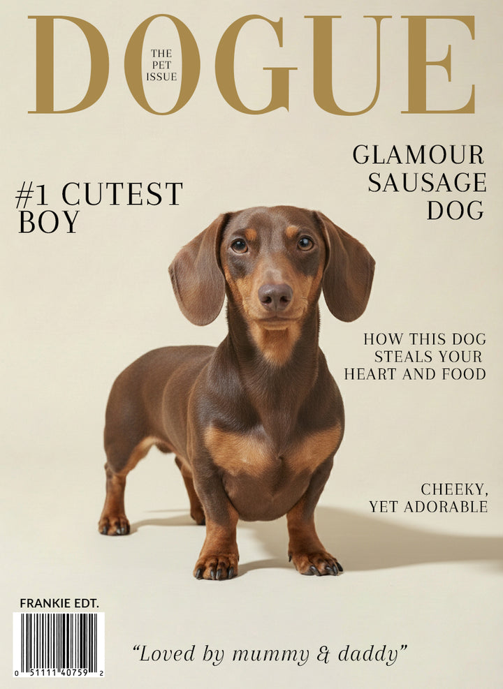 Dogue Magazine Pet Personalisation Wall Art
