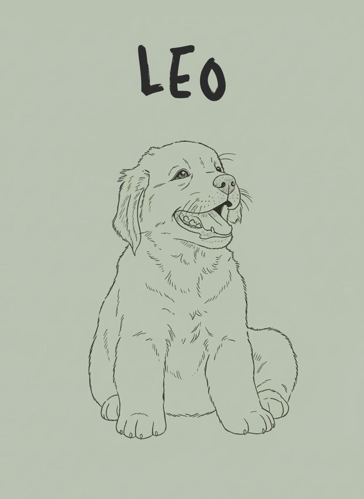 Monoline Custom Pet Personalisation Wall Art