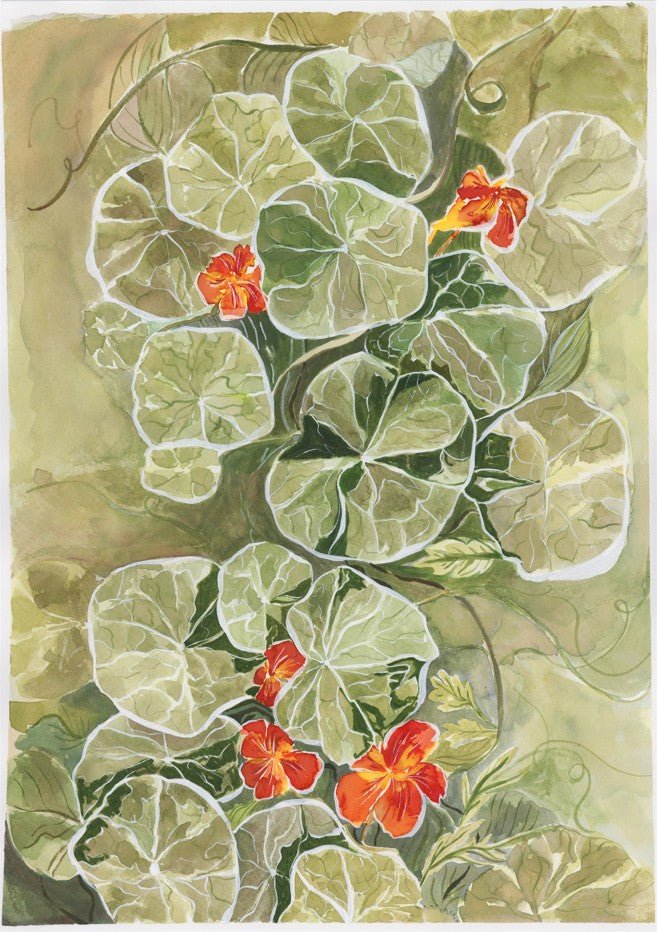 Nasturtium Tapestry by Lucrecia Caporale