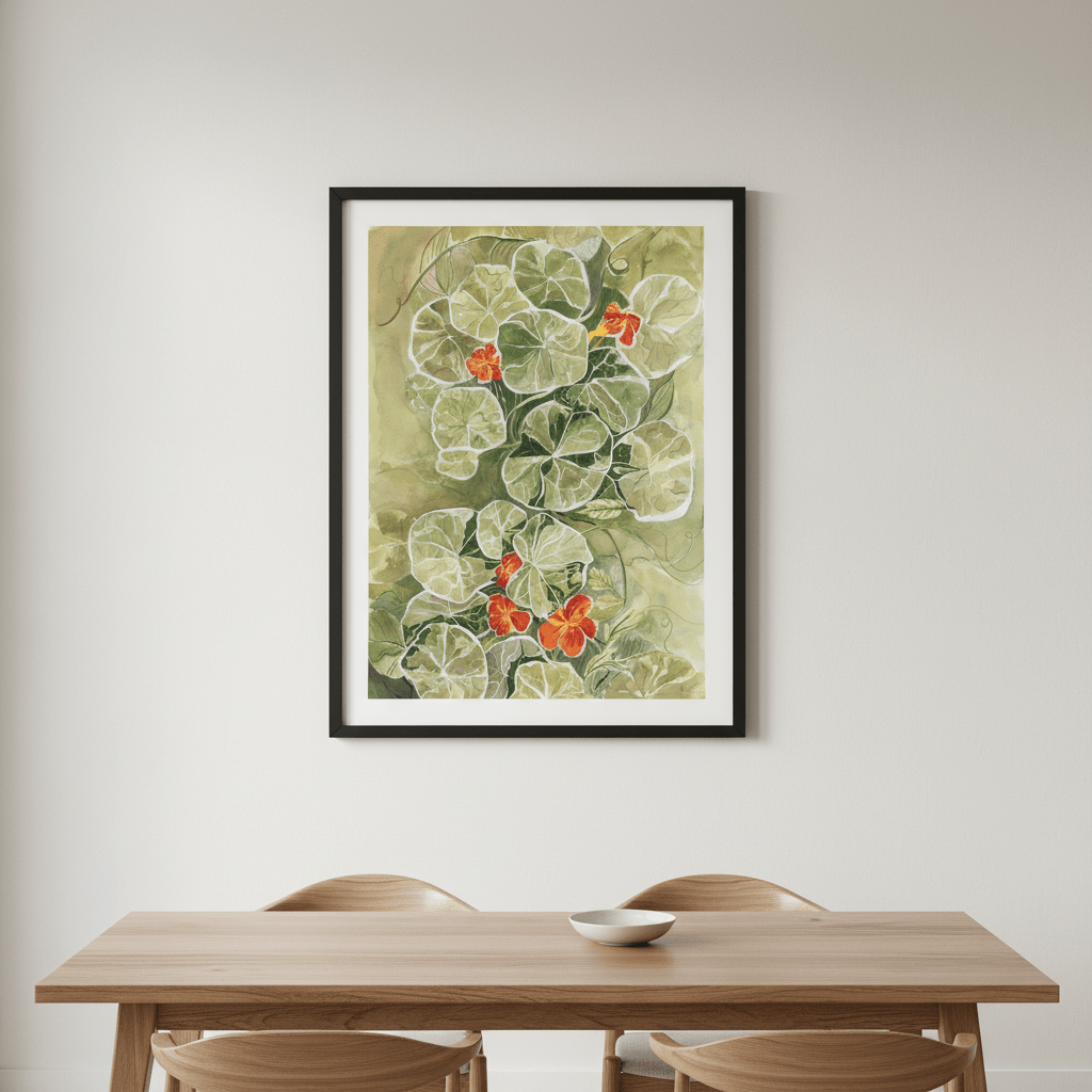 Nasturtium Tapestry by Lucrecia Caporale wall - art - picture - poster