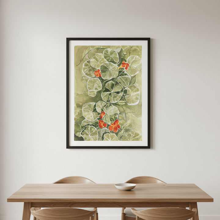 Nasturtium Tapestry by Lucrecia Caporale wall - art - picture - poster