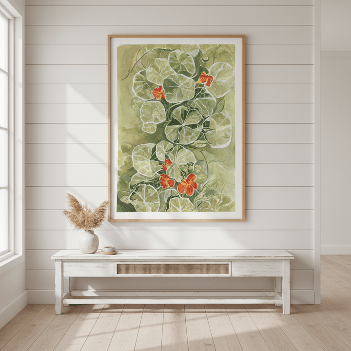 Nasturtium Tapestry by Lucrecia Caporale wall - art - picture - poster